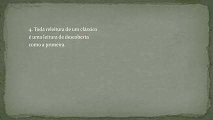 Aula 03 | As 14 propostas de definição de clássicos na literatura por Italo Calvino e sua transposição para o campo do cinema (Parte 3)