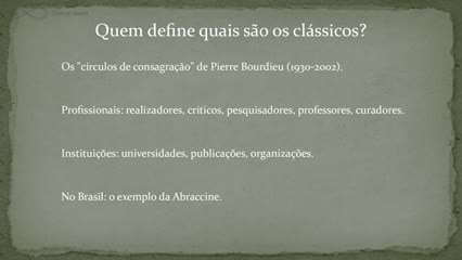 A permanência cambaleante, a popularidade localizada e o repertório particular que forma os clássicos de cada espectador (Parte 3): Por Que Ver os Clássicos? - Sérgio Rizzo
